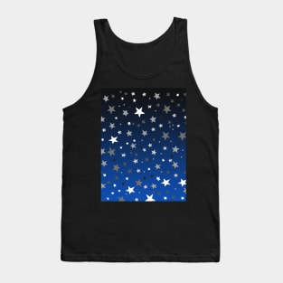 Stars In A Sea of Black to Dark Blue Gradation Tank Top